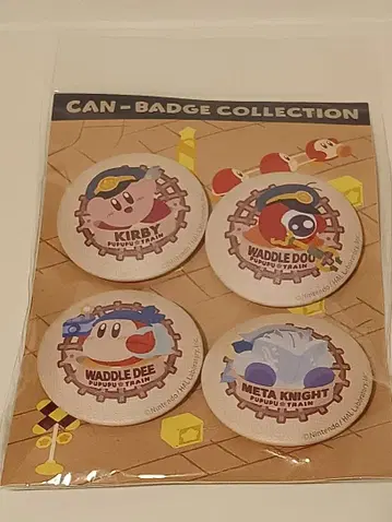KIRBY PUPUPU TRAIN 캔뱃지 세트 미사용 별의 커비