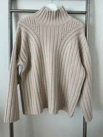 Jigsaw 터틀 니트 아이보리 울