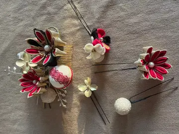 일본 의류용 머리 장식 세트 6점