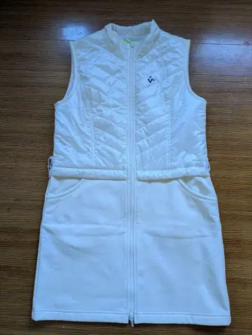 비바하트 충전솜 절개 플리스 원피스 화이트 42