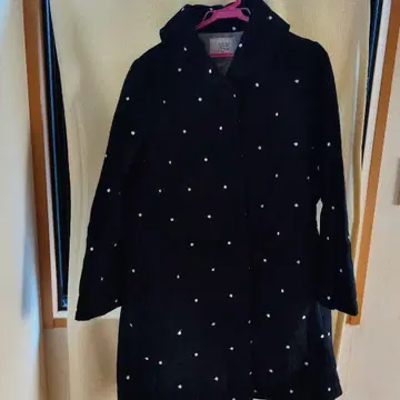 Sally Scott 블랙 도트 무늬 롱 코트 미사용 새상품