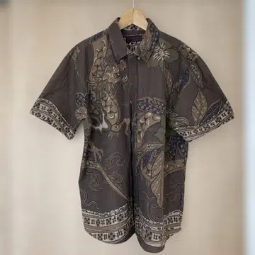 MAJUN 알로하 셔츠 XX-LARGE 브라운 계열