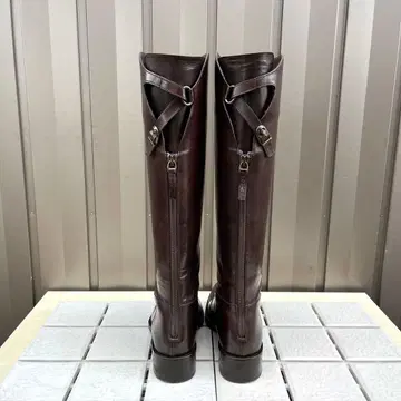 36.5 SARTORE 싱글 벨트 롱 부츠 다크 브라운 23.5