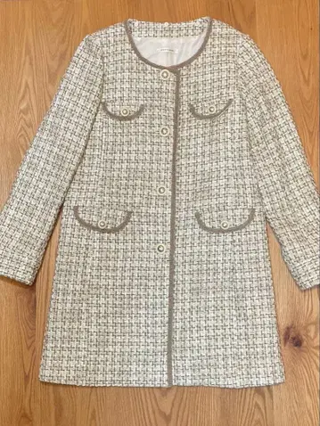 트위드 롱 코트 axes femme