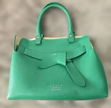 AGATA 그린 가죽 핸드백