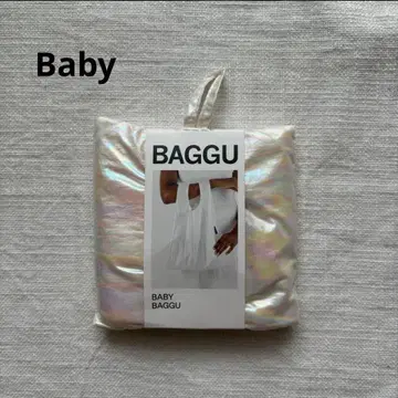 미사용 새상품 [ BAGGU ] BABY 베이비 펄 메탈릭 화이트