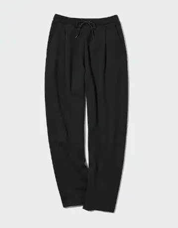 유니클로 드라이 맨투맨 턱 테이퍼드 팬츠 블랙