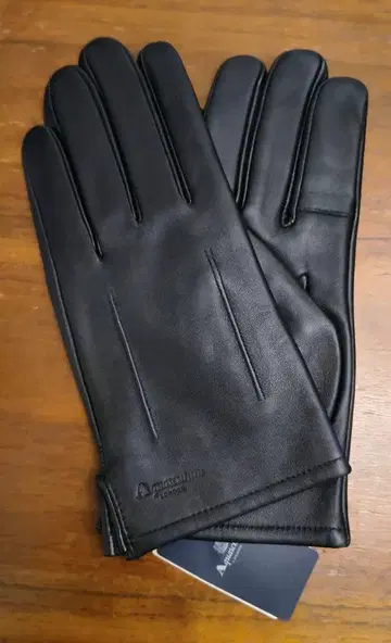 아쿠아 스큐텀 새상품 남성용 가죽 그로브 (블랙 25)