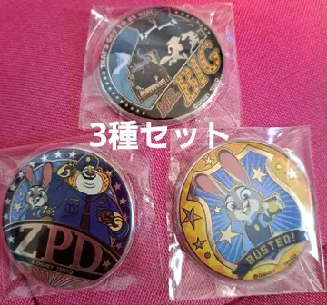 주토피아 디즈니 금 배지 주디 크로우하우저 닉 미스터 빅 세트