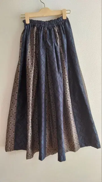 오시마 명주 기모노 리메이크 롱 스커트*247