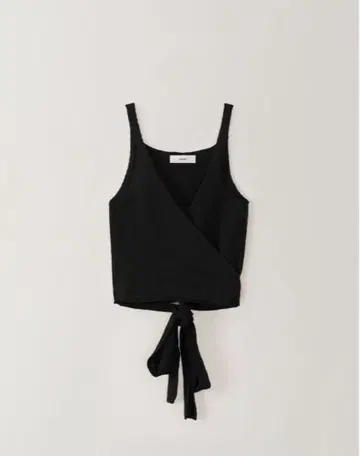 블랙 니트 랩 베스트