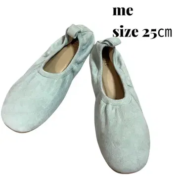 me 발레 슈즈 블루 스웨이드 25cm