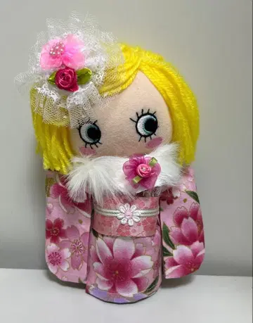 핸드메이드 이마리 사이즈 일본풍 패턴 기모노 핑크