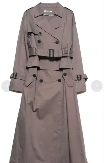 SNIDEL 핑크 베이지 더블 트렌치코트 4way