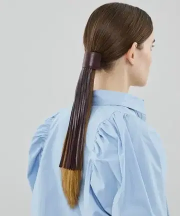 FUMIE TANAKA/후미에타나카 프린지 헤어 후크 다크 브라운