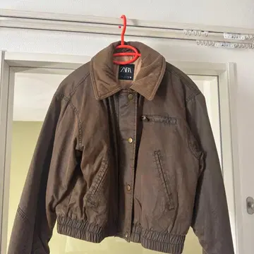 ZARA 브라운 코듀로이 옷깃 자켓 EUR S