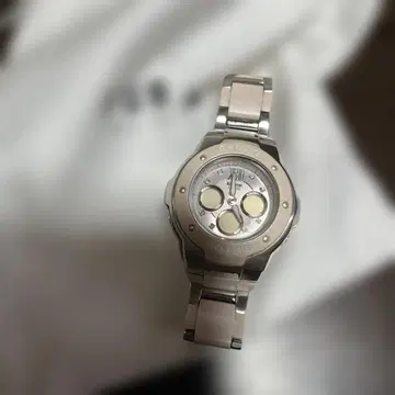 실버/핑크 크로노그래프 시계