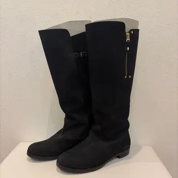 23구 스웨이드 롱 부츠 블랙