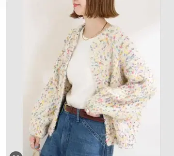새상품 포코포코 얀 믹스 2WAY 가디건