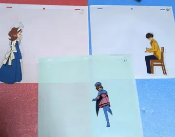 카드캡터 사쿠라 애니메이션 셀화 x 3장 (사쿠라, 토우야, 메이드)
