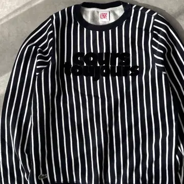 15529 라코스테 라이브 악어 로고 스트라이프 패턴 맨투맨