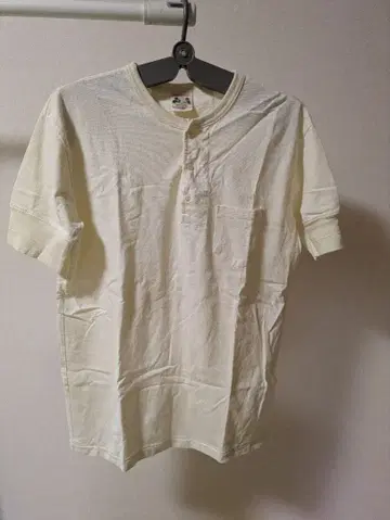 글래드핸드 헨리넥 반팔 티셔츠 L 사이즈 화이트