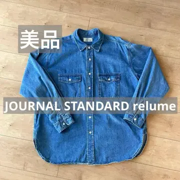 JOURNAL STANDARD relume 9oz 데님 워크 셔츠 긴팔