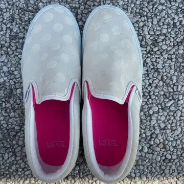 VANS 도트 무늬 슬립온 화이트
