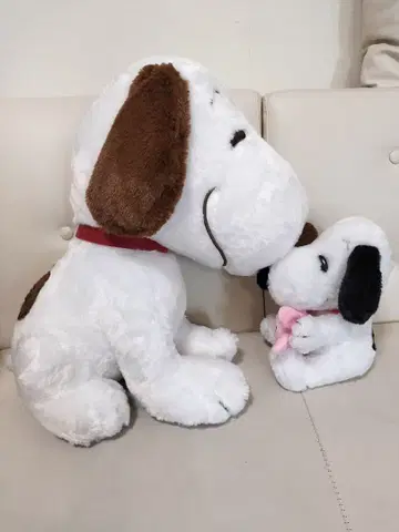스누피 봉제 인형 세트 대소