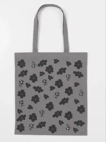 어반 리서치 TOTE-FLOWER 블랙 미야쿠 그레이 토트백