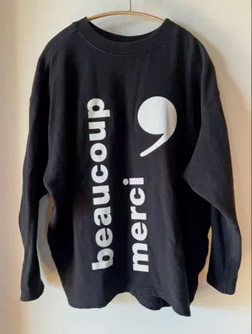 mercibeaucoup, 맨투맨 소재 티셔츠 얇은 소재 트레이닝복