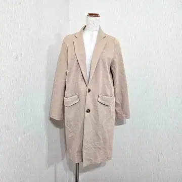 핑크 어도비 롱 테일러드 자켓 (L) 베이지 깔끔한 겉옷