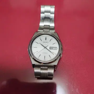 SEIKO 5 자동 시계 실버