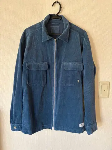 BAYFLOW 코듀로이 파랑 커버올 자켓