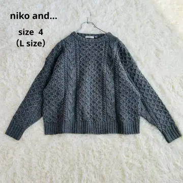 niko and - 니코앤드 그레이 케이블 짜임 니트 루즈핏 L