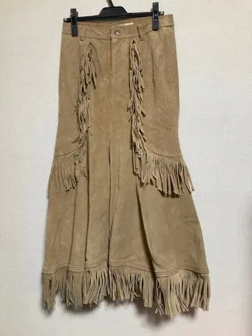 그레이스 콘티넨탈 스웨이드 프린지 스커트