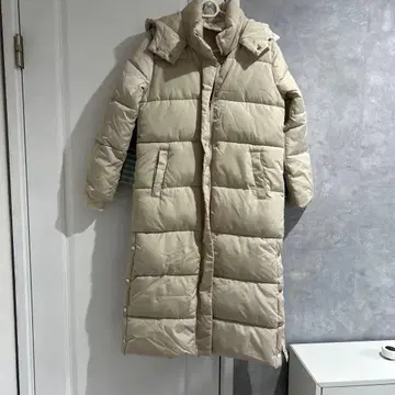 새상품급 DYG DIANYIGE 롱 충전솜 벤치 코트 L 아이보리