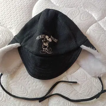 미키마우스 귀도리 다크 그레이 모자