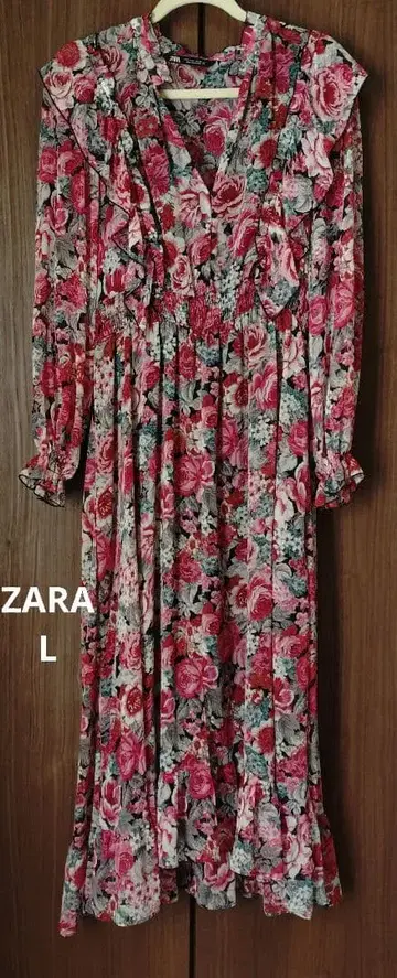 [ 새상품급 ] ZARA 꽃무늬 롱 원피스 L