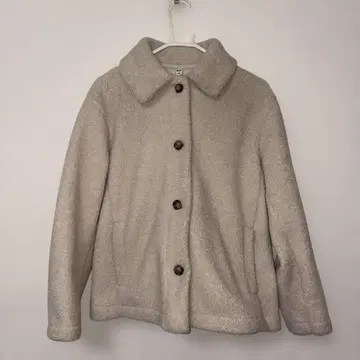 유니클로 UNIQLO 귀여운 크림색 플리스 자켓