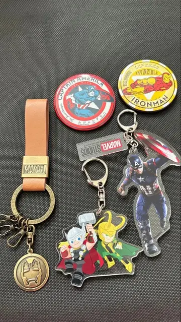 MARVEL 아메리칸 코믹스 캐릭터 키링 세트