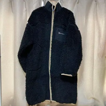 Champion 블랙 보아 롱 자켓