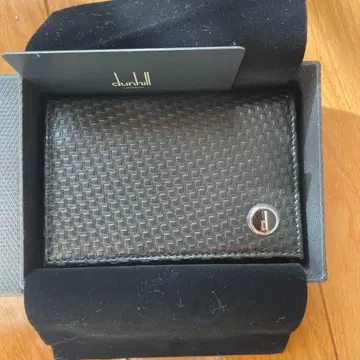 dunhill 블랙 가죽 명함지갑 카드 케이스