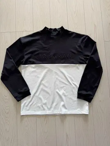 IRISHMAN 하이넥 긴팔 셔츠 블랙/화이트