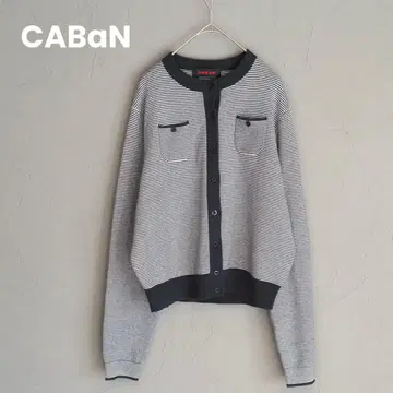 CABaN 캐시미어 스트라이프 크루넥 가디건
