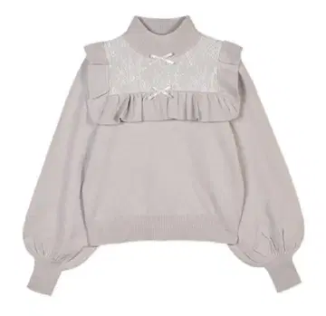 evelyn 레이스 프릴 리본 니트