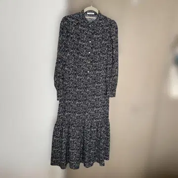 OPAQUE.CLIP 네이비 플라워 프린트 원피스