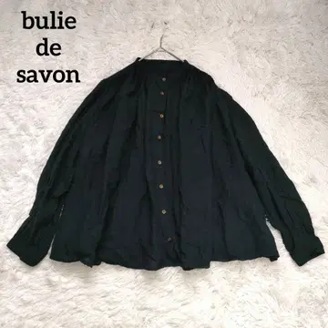뷔르데사봉 블라우스 긴팔 셔츠 면 블랙 블랙 루즈핏 프리 사이즈