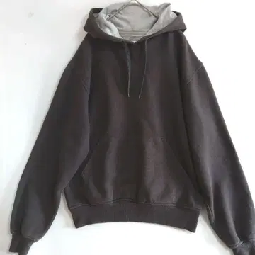 A175 Champion 후드티 M 사이즈 US 구제 의류 블랙 브라운