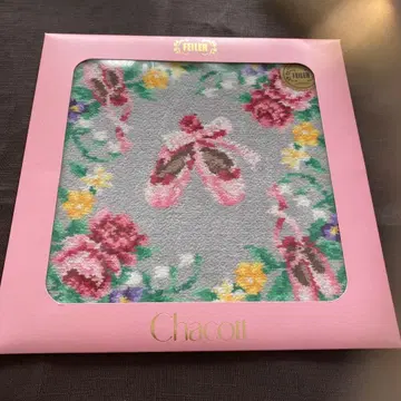 페이러와 Chacot 콜라보 꽃무늬 손수건 그레이